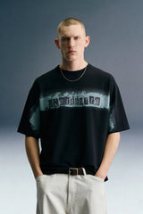 Metal Fade Black Oversized T-shirt Men