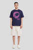 Underrated Illusions Navy Blue Printed T-Shirt