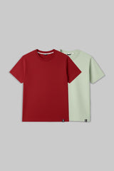 Pack of 2 Regular T-shirts - Red/Green