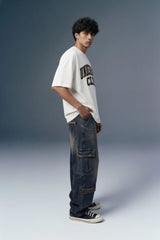 Underrated Varsity White Oversized T-shirt