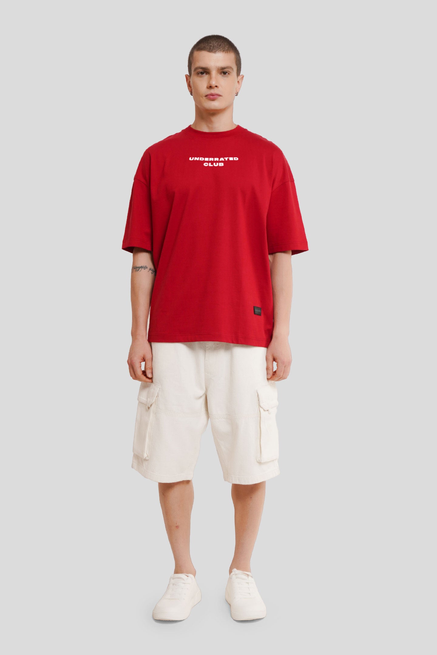 Turning Dreams Into Reality Red Printed T-Shirt Men Baggy Fit