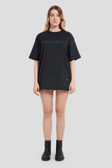 Phobia Black Printed T-Shirt Women Oversized Fit