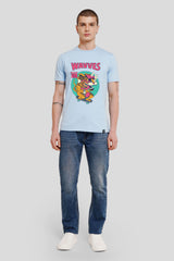 Wavves Powder Blue Printed T-Shirt