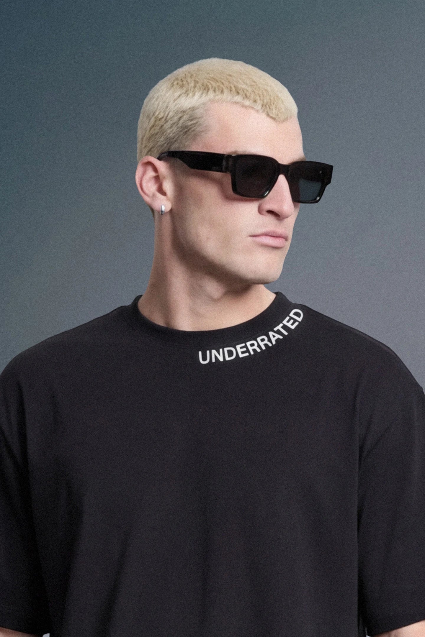 Underrated Curve Black Oversized T-shirt for Men