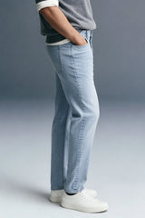 Sky Blue Low Rise Men's Slim Fit Jeans