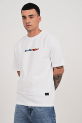 Full Throttle White Overized T-shirt Men