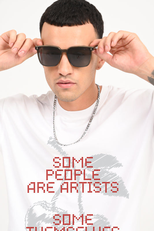 Living Art White Oversized T-shirt Men
