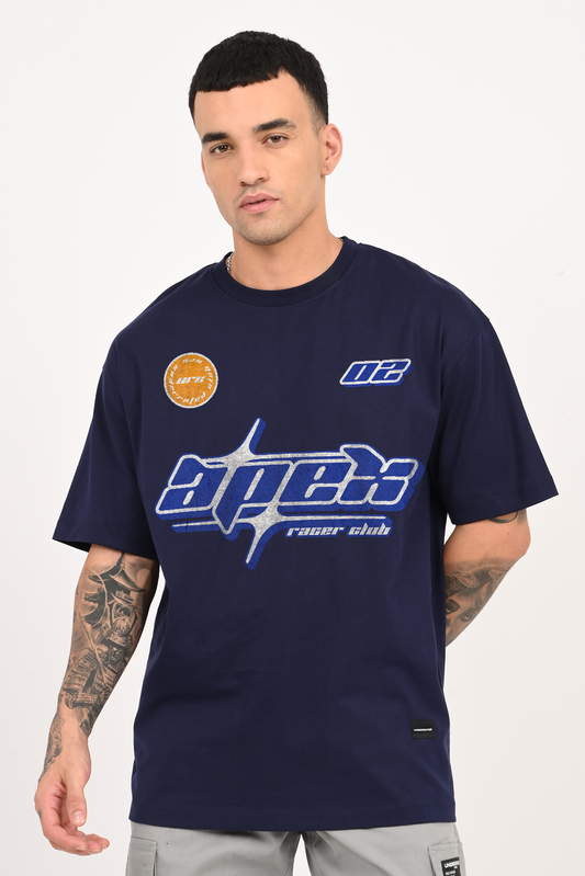 Apex Racer Grey Oversized T-shirt Men