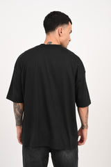 Stylish Sensual Bold Black Baggy Fit T-shirt Men
