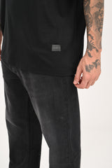 Stylish Sensual Bold Black Baggy Fit T-shirt Men