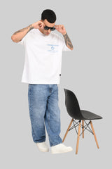 2025 Escape The Routine White Baggy Fit T-Shirt Men Pic 2