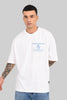 2025 Escape The Routine White Baggy Fit T-Shirt Men Pic 1