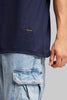 Skull Rider Navy Blue Oversized Fit T-Shirt Men Pic 4