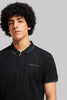 Men's Polo Neck T-shirt Combo - Pack of 2 Black and White Pic 2