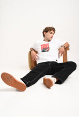 Black Cargo Jeans For Men - Mid Rise Regular Fit Pic 5