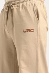 Beige Cotton Joggers