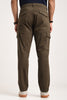 Olive Mid Rise Regular Fit Men's Cargo Pic 3