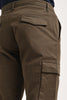 Olive Mid Rise Regular Fit Men's Cargo Pic 7