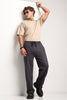 Ash Grey Cotton Joggers Pic 2
