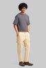 Solid Dark Grey Half Sleeves T-Shirt For Men Oversized Fit Pic 5