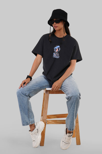 Snakeshroom Black Boyfriend Fit T-Shirt Women