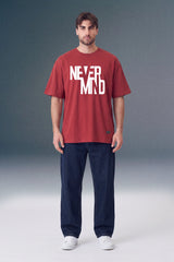 Never Mind Red Oversized Fit T-shirt