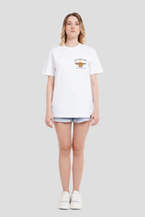 Cafe Underrated Club White Boyfriend Fit T-Shirt Women Pic 2