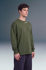 Underrated Curve Olive Green Full Sleeves Oversized T-shirt