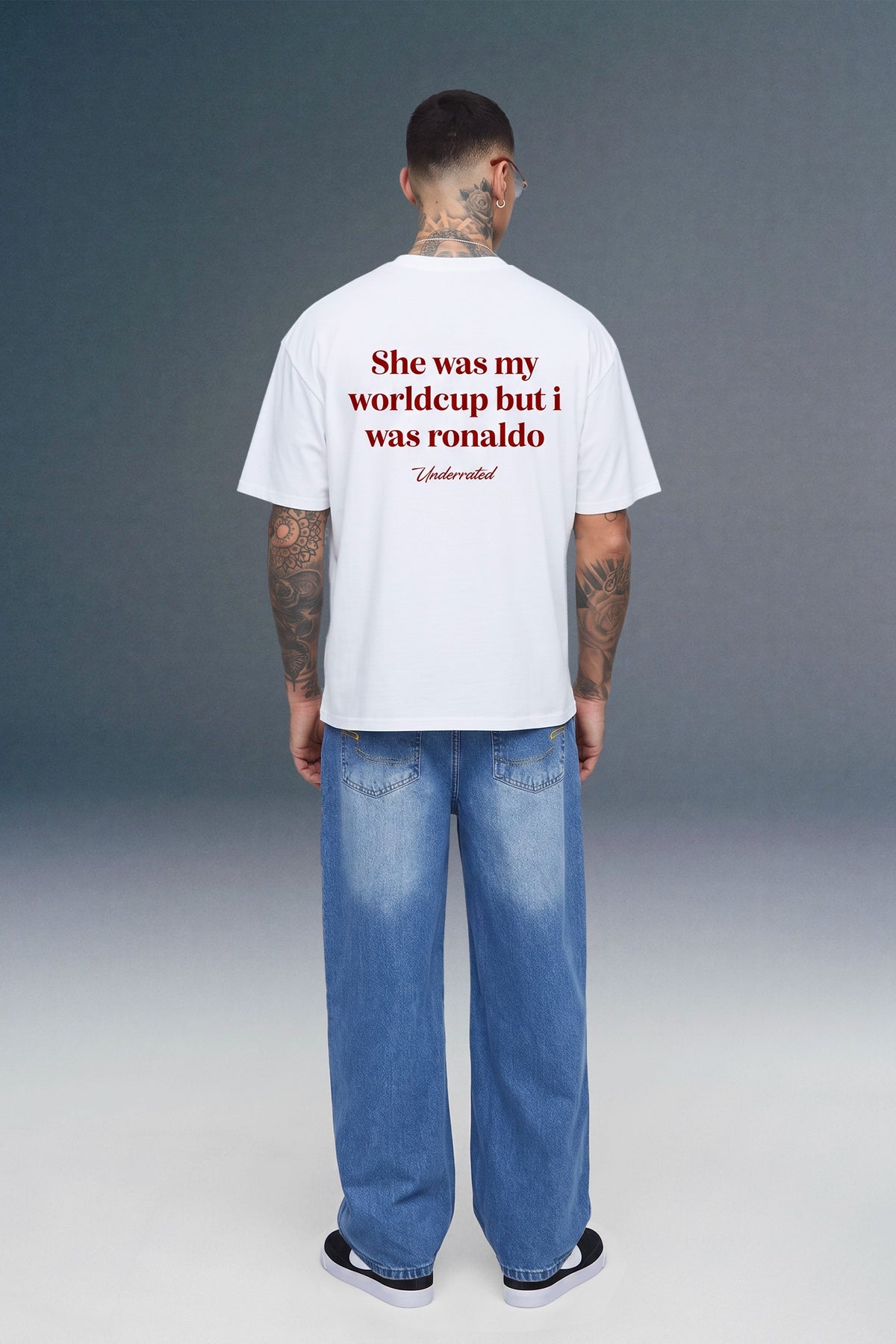 Ronaldo World Cup White Oversized T-shirt