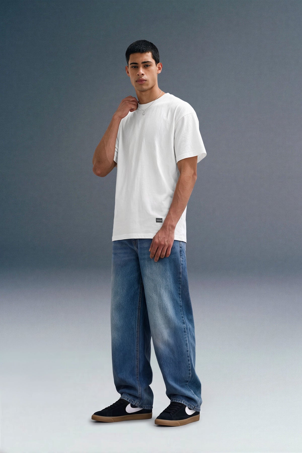All Eyes On Me White Oversized T-shirt