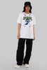 Scult Butterfly White Boyfriend Fit T-Shirt Women