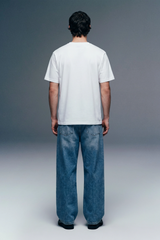 Underrated Curve White Regular Fit T-shirt
