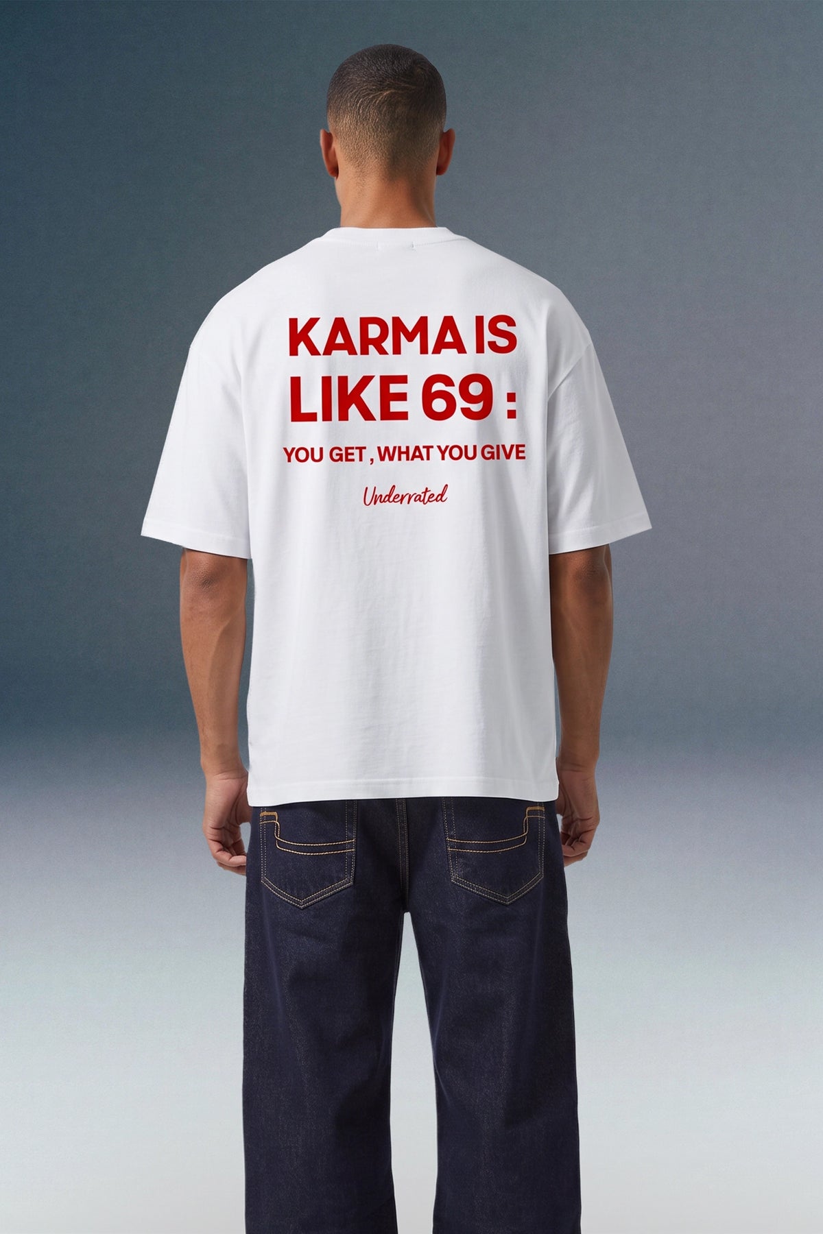 Karma 69 White Oversized T-shirt