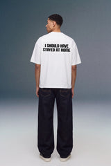 Stayed Home White Oversized T-shirt