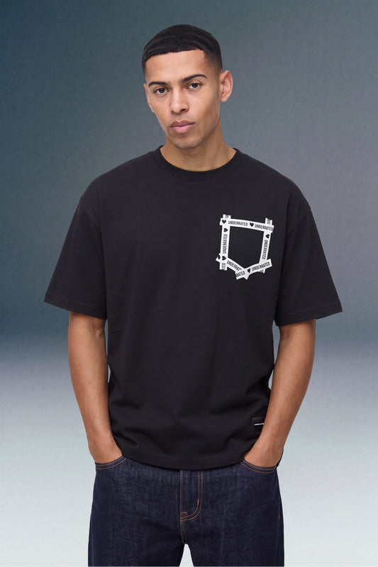 Love Underrated Black Oversized Tshirt