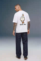 Duck You White Oversized T-shirt