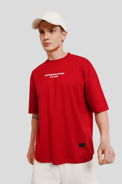 Turning Dreams Into Reality Red Printed T-Shirt Men Baggy Fit