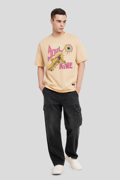 Your Soul Is Mine Beige Printed T-Shirt