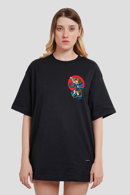 Jiu Jitsu Black Printed T-Shirt Women Oversized Fit