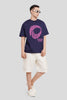 Underrated Illusions Navy Blue Printed T-Shirt