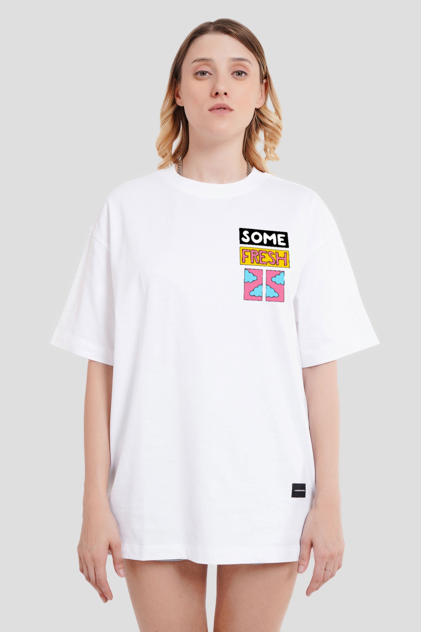 Pop Art Vibes White Printed T-Shirt