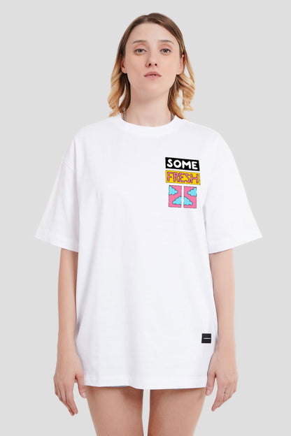 Pop Art Vibes White Printed T-Shirt