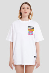 Pop Art Vibes White Printed T-Shirt