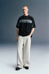 Metal Fade Black Oversized T-shirt Men