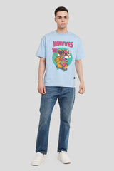 Wavves Powder Blue Printed T-Shirt