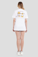 Cafe Underrated Club White Boyfriend Fit T-Shirt Women Pic 1
