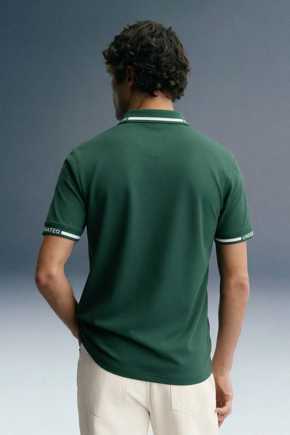 Green Logo Print Polo T-Shirt