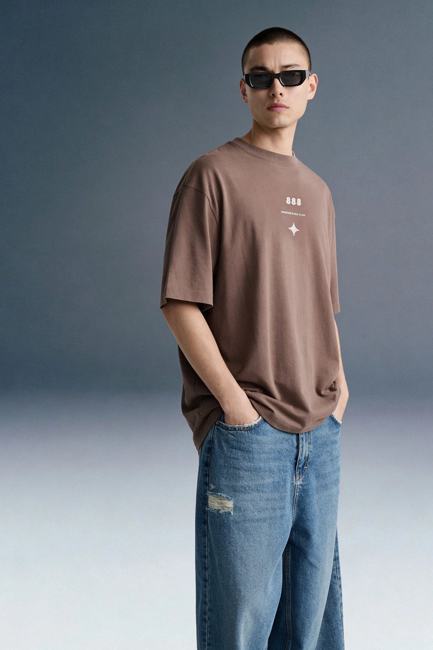 888 URC Purple Oversized T-shirt Men