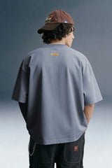 URC Splashed Blue Oversized T-shirt Men