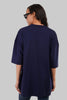 Unstoppable Navy Blue Baggy Fit T-Shirt Women